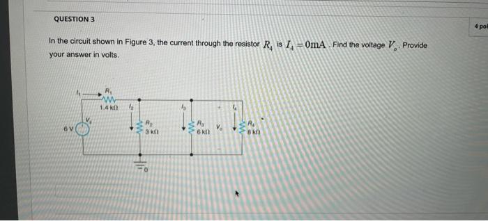 Solved QUESTION 9 In the circuit shown in Figure 6, the | Chegg.com