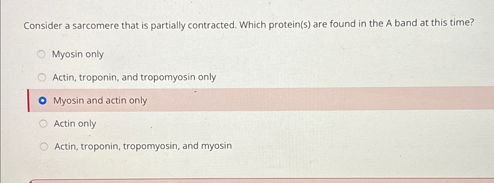 Solved Consider a sarcomere that is partially contracted. | Chegg.com