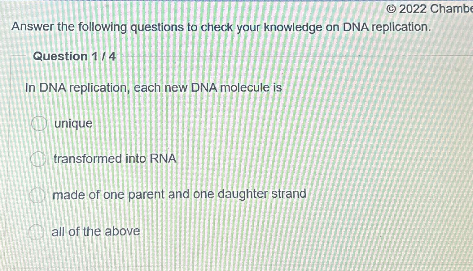 Solved (c) 2022 ﻿ChambAnswer the following questions to | Chegg.com