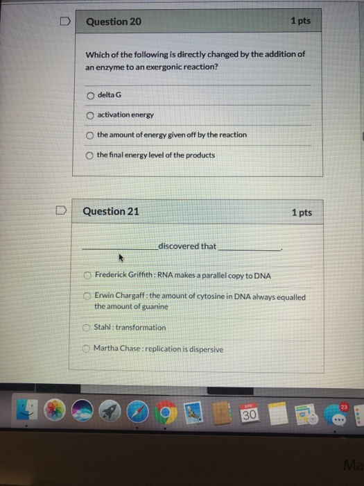 Solved Question 20 1 pts Which of the following is directly | Chegg.com