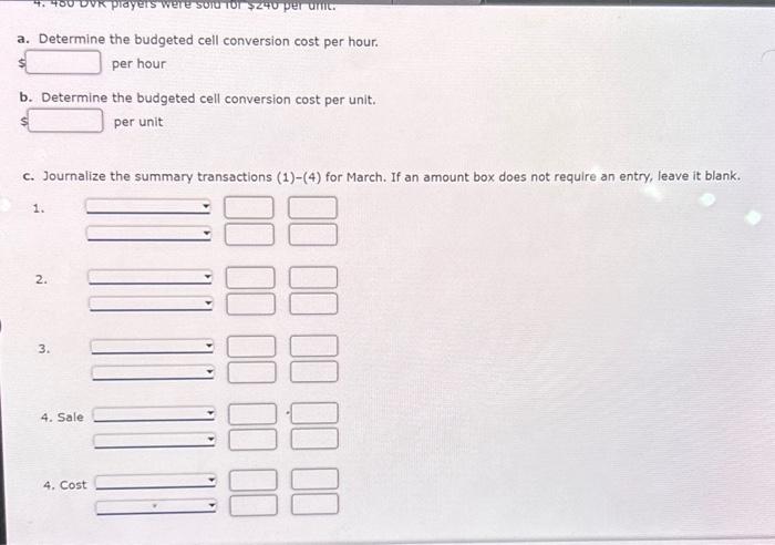 Solved Lean Accounting The annual budgeted conversion costs | Chegg.com