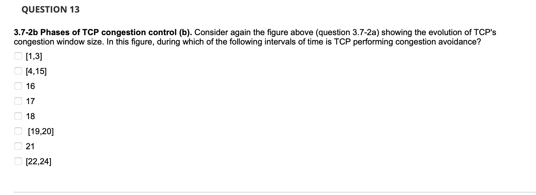 Solved QUESTION 12QUESTION 133.7-2b Phases of TCP congestion | Chegg.com