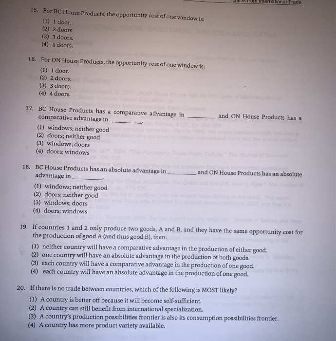 Solved THE NEXT FOUR (4) QUESTIONS ARE BASED ON THE | Chegg.com