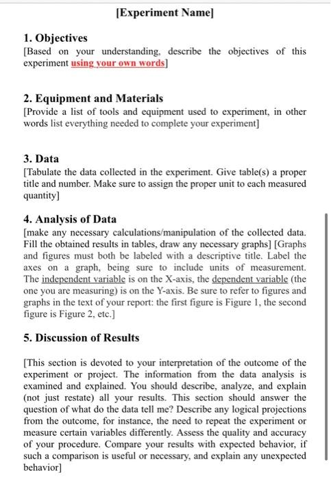 Solved (Experiment Name] 1. Objectives [Based On Your | Chegg.com