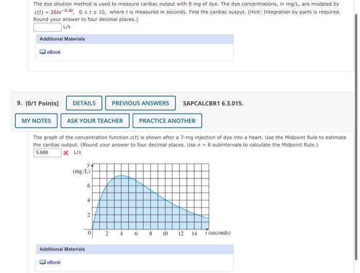 Solved The dye dilution method is used to measure cardiac