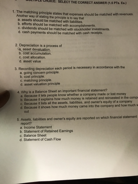 Solved 1. MULTIPLE CHOICE: SELECT THE CORRECT ANSWER (1.JI | Chegg.com