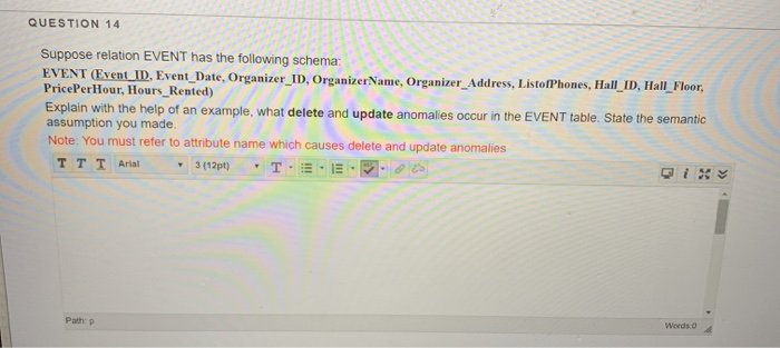 Solved QUESTION 13 Write an SQL query to list the name of | Chegg.com