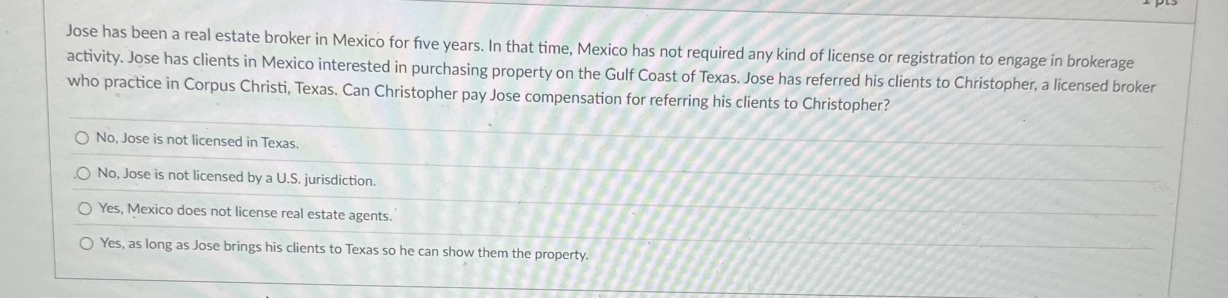 Solved Jose has been a real estate broker in Mexico for five