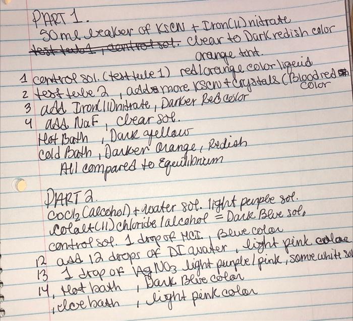 Solved DETERMINATIONS PARTI For steps 47, compare the