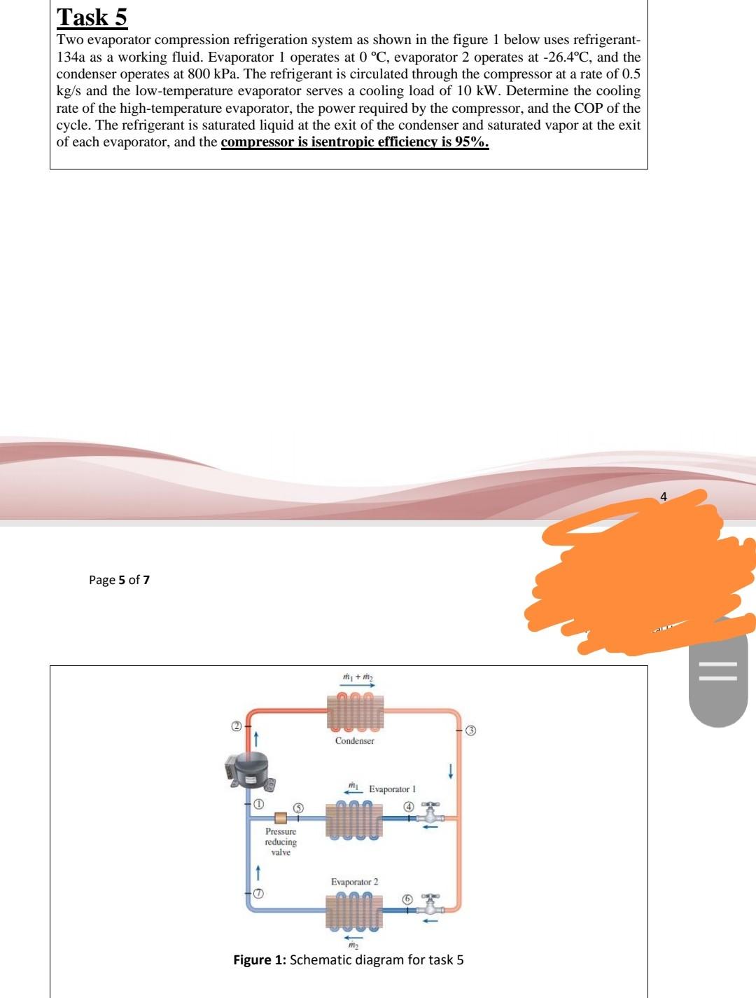 Solved Task 5 Two Evaporator Compression Refrigeration | Chegg.com