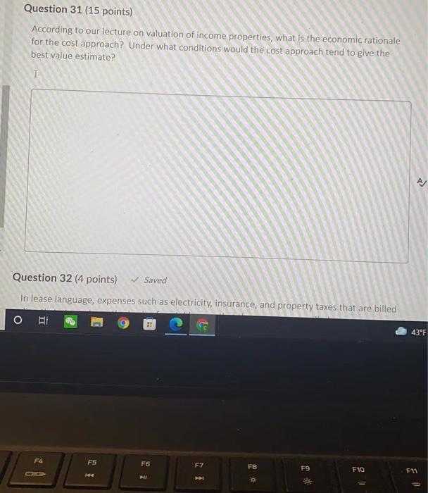 Solved Question 31 15 Points According To Our Lecture On Chegg