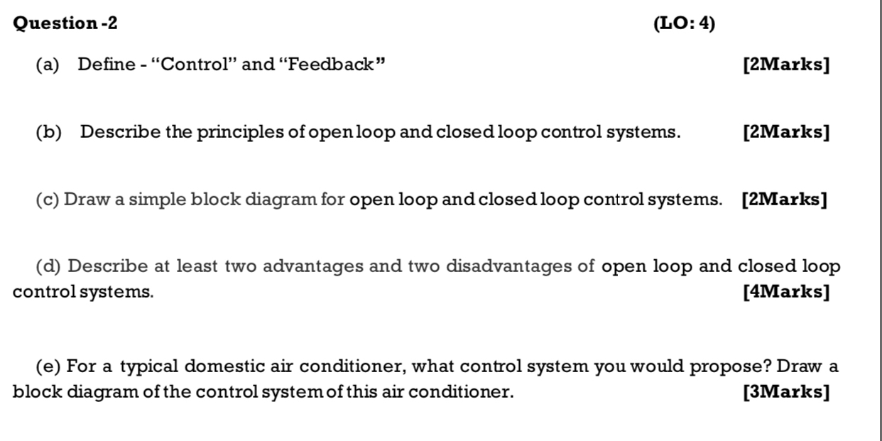 Solved Question -2(LO: 4)(a) ﻿Define - ﻿"Control" and | Chegg.com