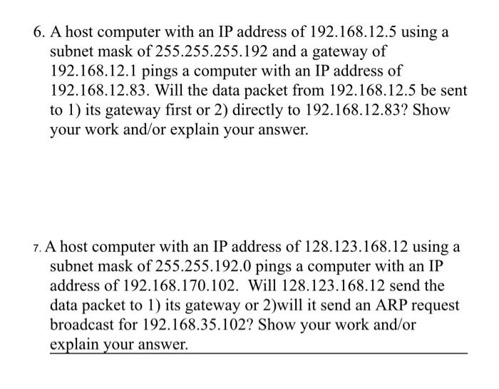 Solved Answer the following questions Show your work and Chegg com