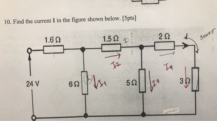 Solved 10. Find the current I in the figure shown below. | Chegg.com