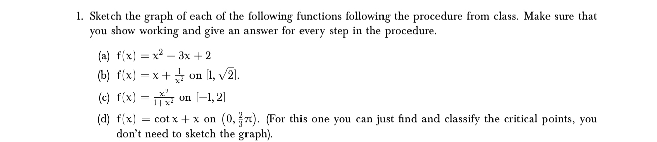 Solved Sketch the graph of each of the following functions | Chegg.com
