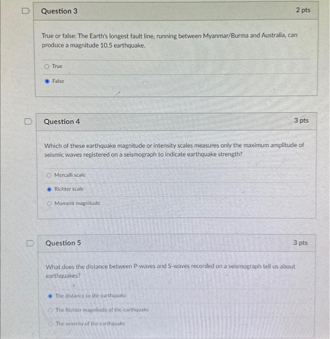 True or false: The Earths longest fault line, running between Myanmar/Burma and Australia, can produce a magnitude 10.5 eart
