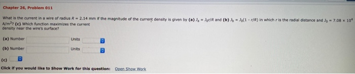Solved Chapter 26, Problem 011 What is the current in a wire | Chegg.com