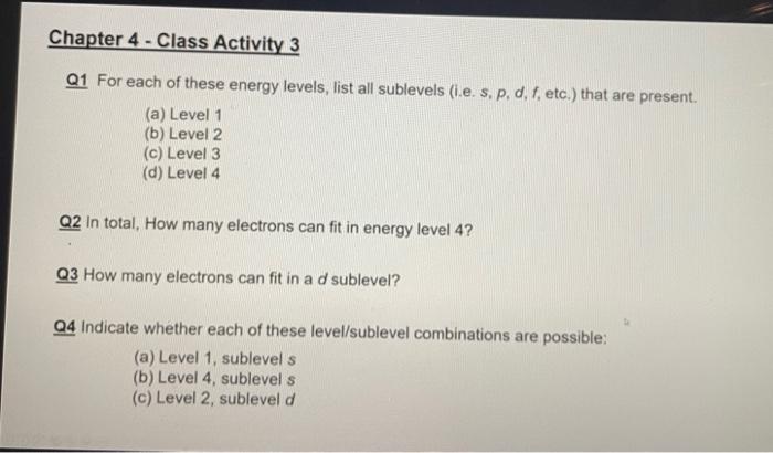 Solved Chapter 4 - Class Activity 3 - Q1 For each of these | Chegg.com