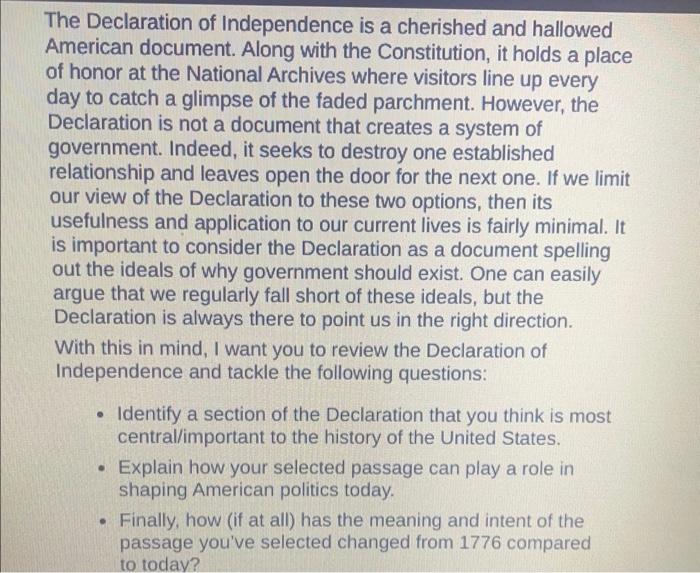 Declaration of Independence, Summary, Definition, Date, & Text