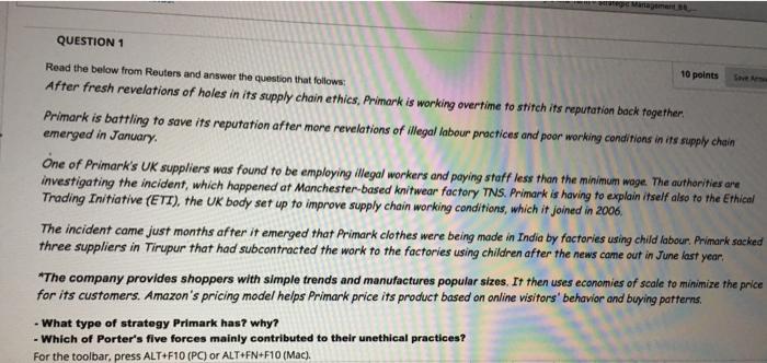 Solved Read the below from Reuters and answer the question | Chegg.com