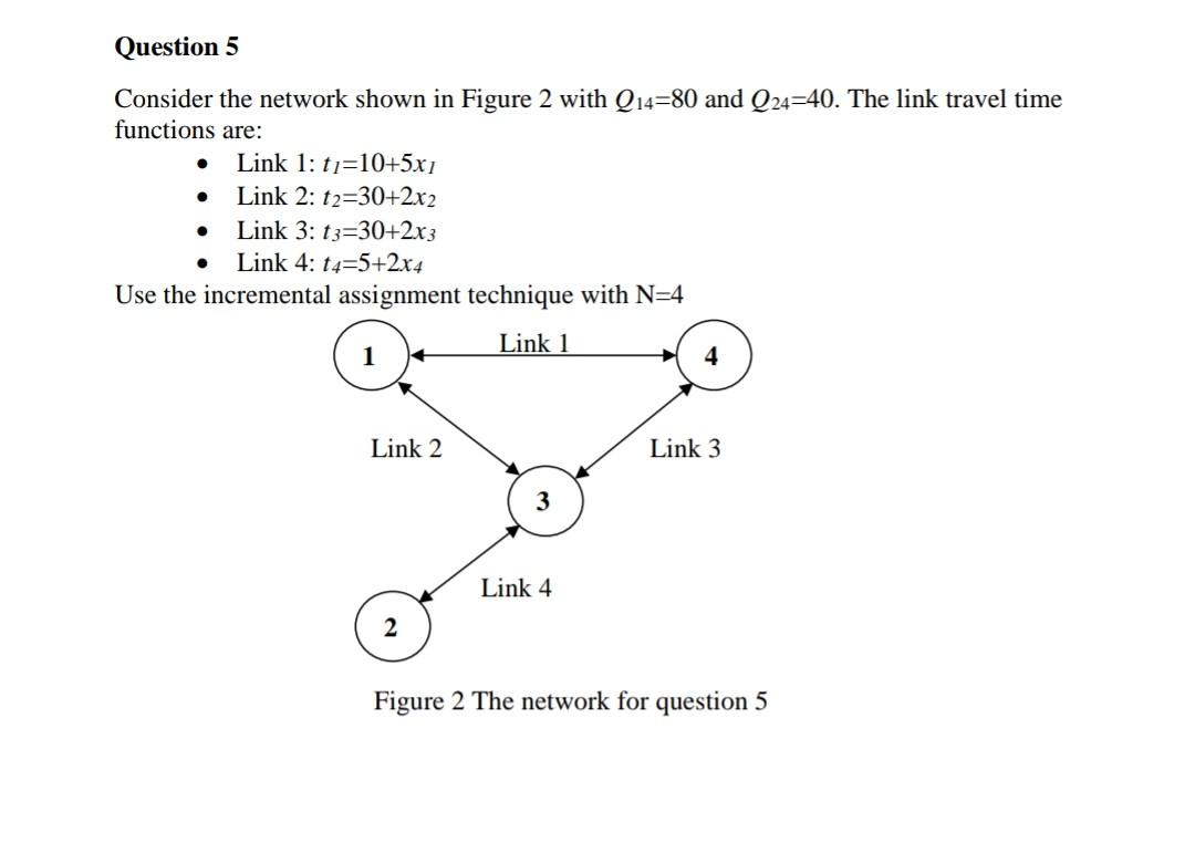 Solved Question 5 Consider the network shown in Figure 2 | Chegg.com