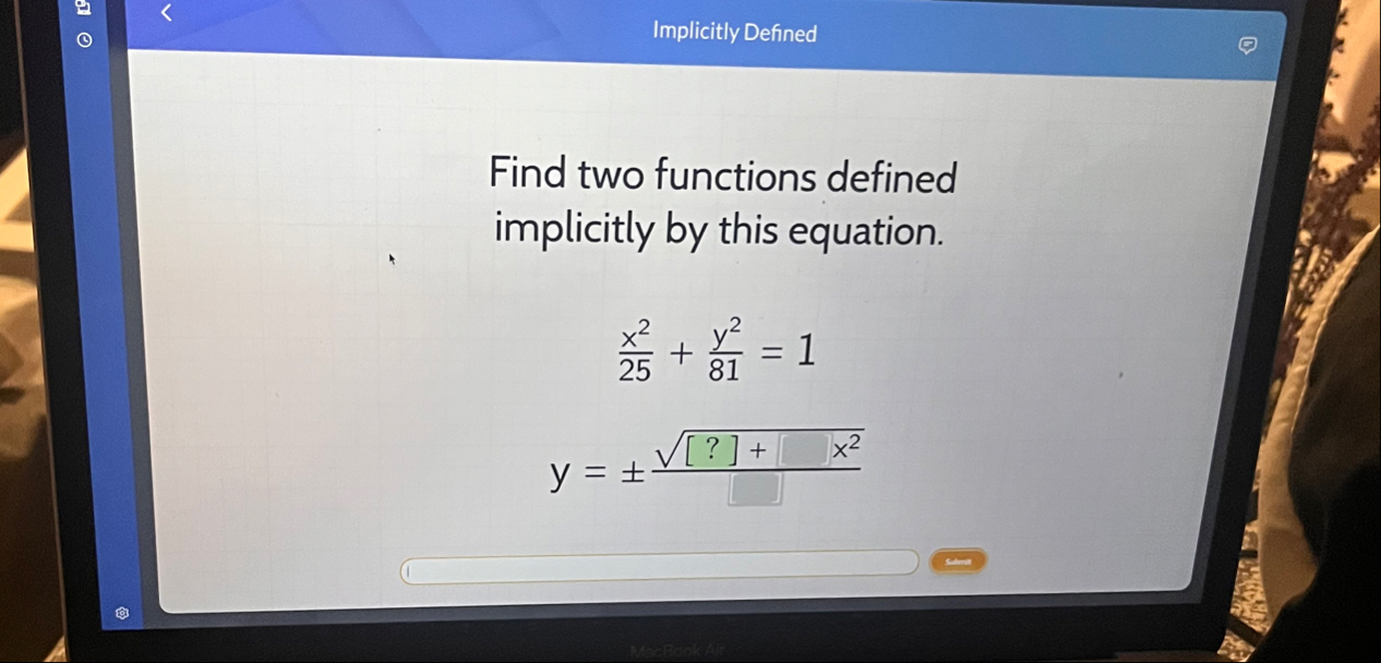 Solved Implicitly DefinedFind two functions defined | Chegg.com