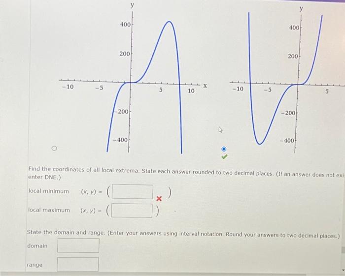 Solved Find the coordinates of all local extrema. State each | Chegg.com