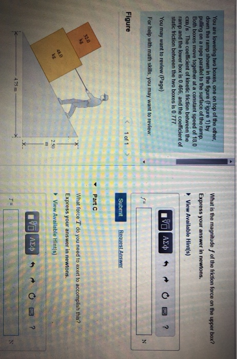 Solved What is the magnitude f of the friction force on the | Chegg.com