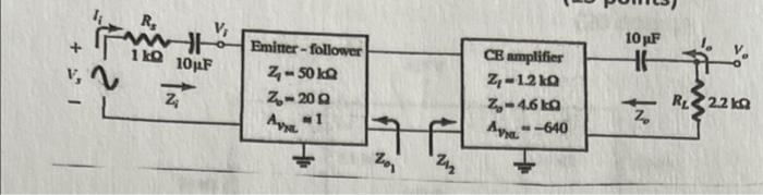 Solved 4. For the cascade amplifier shown below. Determine | Chegg.com