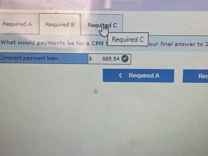 Solved A fully amortizing CAM loan is made for 125,000 at 6