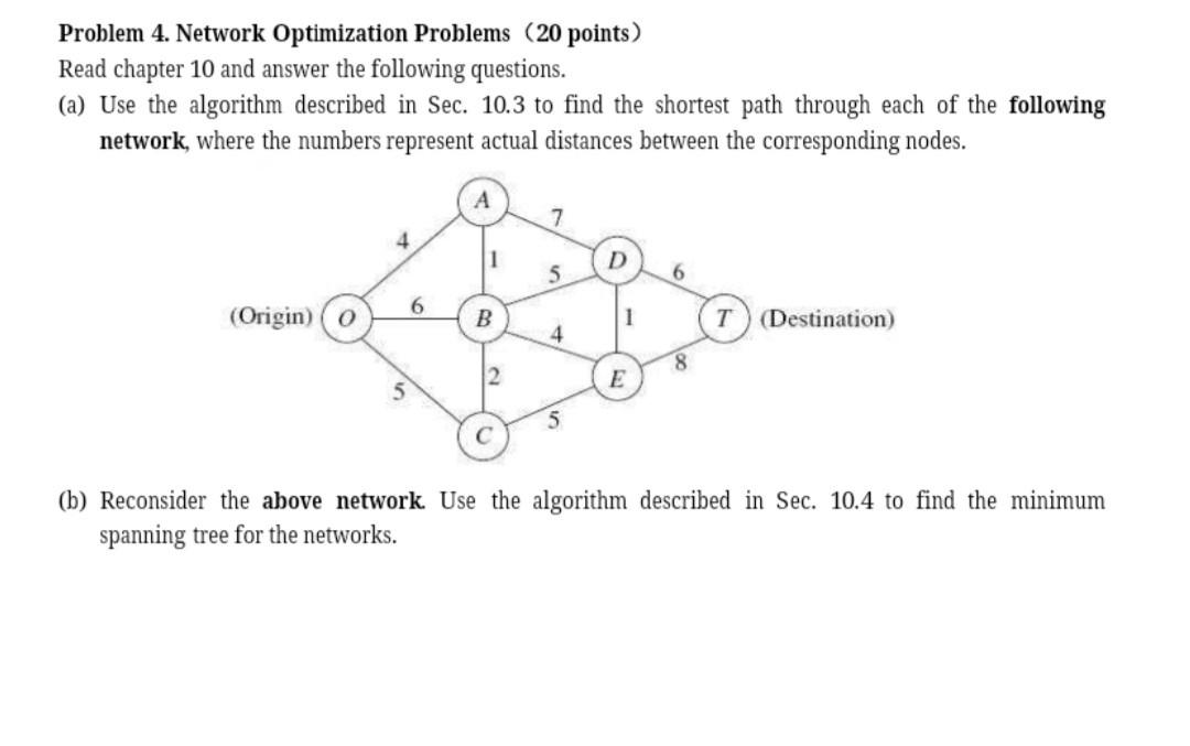 network optimization assignment problem