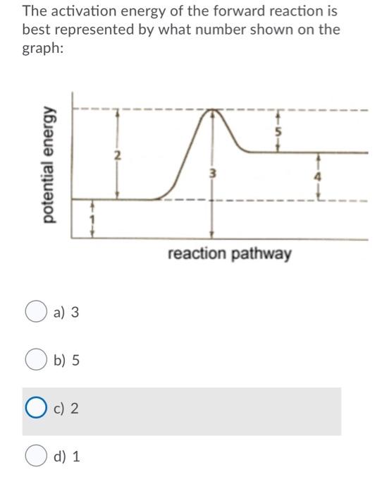 Solved The activation energy of the forward reaction is best | Chegg.com