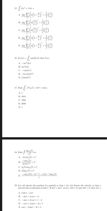 Solved 7 F X In 2 Ther A 2 C 28 Cos 21 D 2 2 Chegg Com