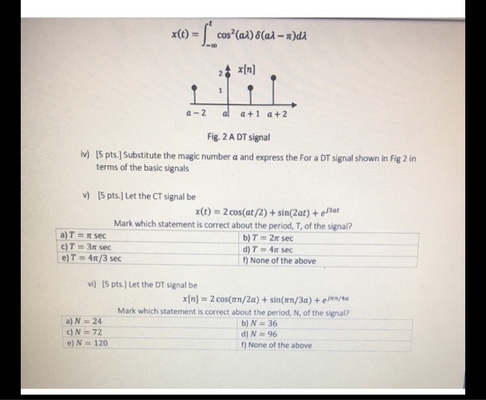 Solved X E Cos At O A U D 2 X N 1 I Q 2 A 1 A Chegg Com