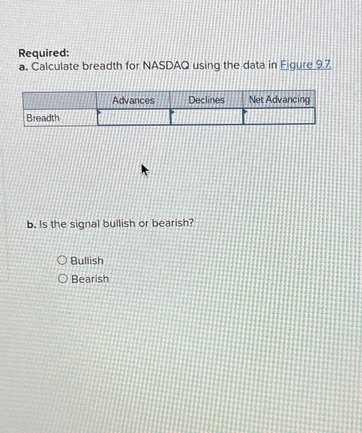 Solved Required:a. ﻿Calculate breadth for NASDAQ using the | Chegg.com