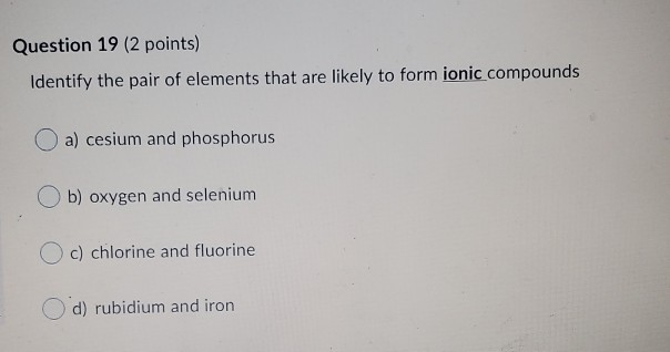 Solved Question 18 (3 points) Below is the structure of | Chegg.com
