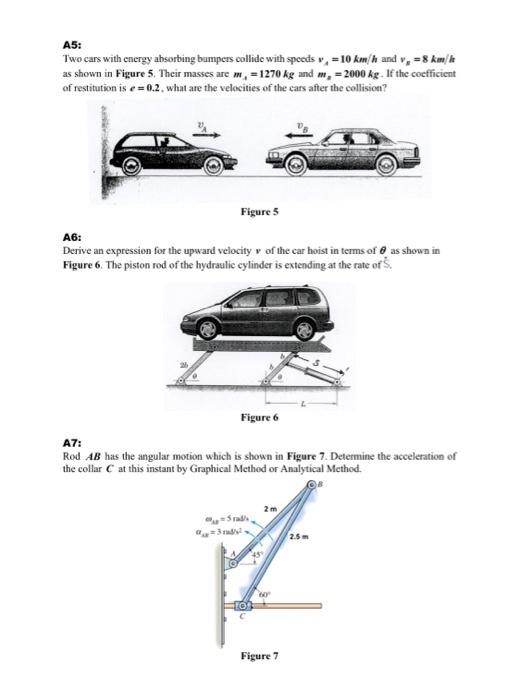 Solved A5 Two cars with energy absorbing bumpers collide