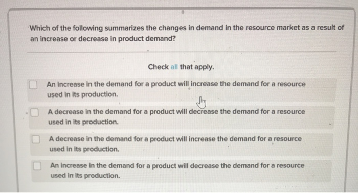 Solved Which of the following summarizes the changes in | Chegg.com