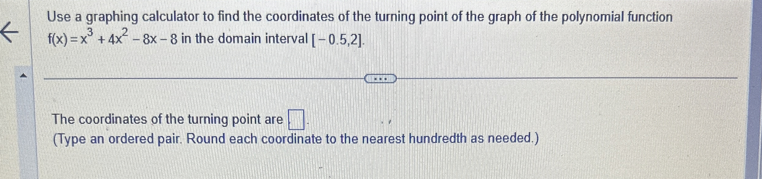 Solved Use a graphing calculator to find the coordinates of