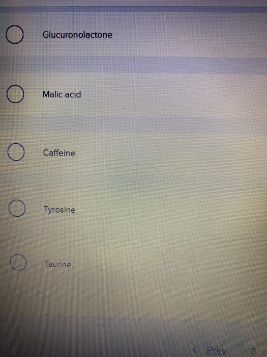 Solved Select the chemical in an energy blend that has a