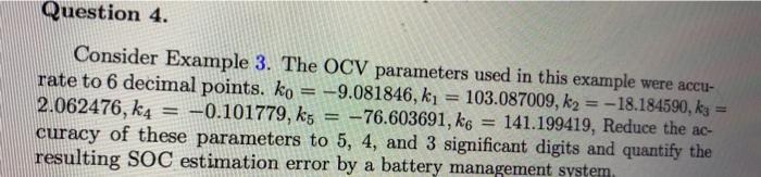 1 Example 3. The OCV parameters of a Samsung Galaxy | Chegg.com