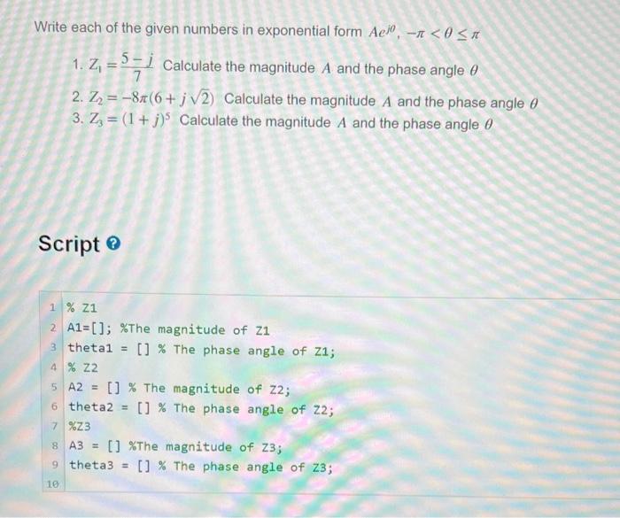 Solved Write each of the given numbers in exponential form | Chegg.com