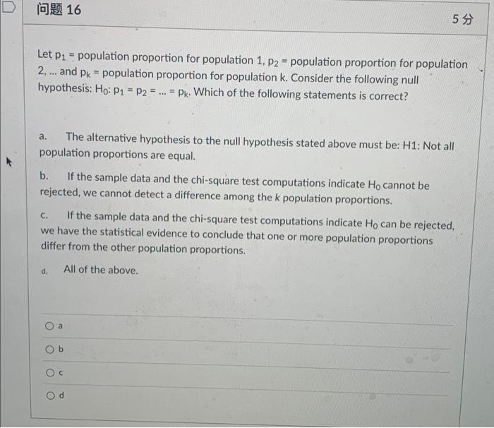 Solved Let p1= population proportion for population 1,p2= | Chegg.com
