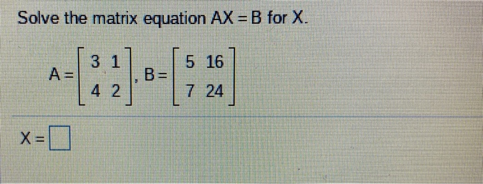 solve matrix equation calculator