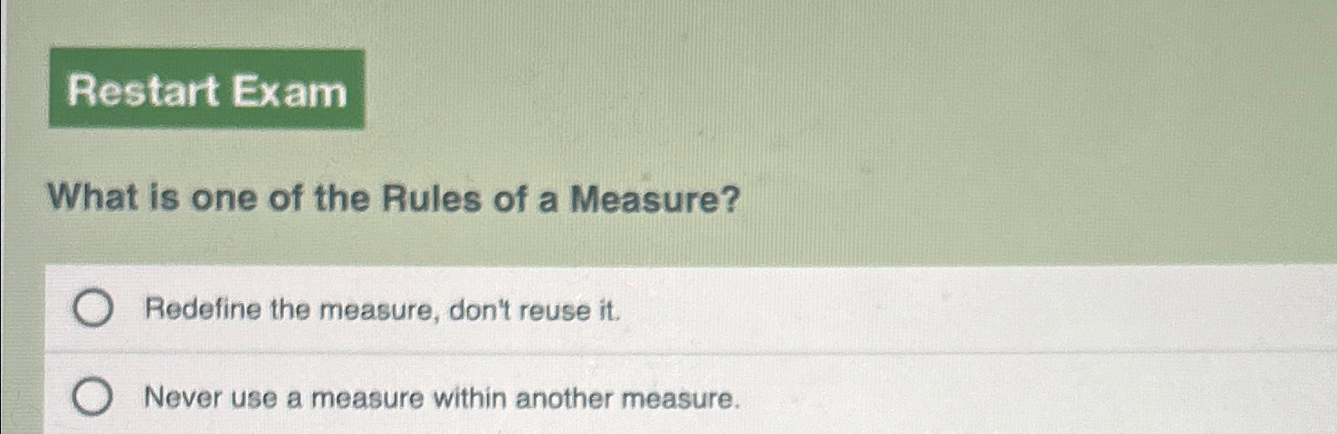 rules used to measure