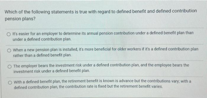 Solved Which of the following statements is true with regard | Chegg.com