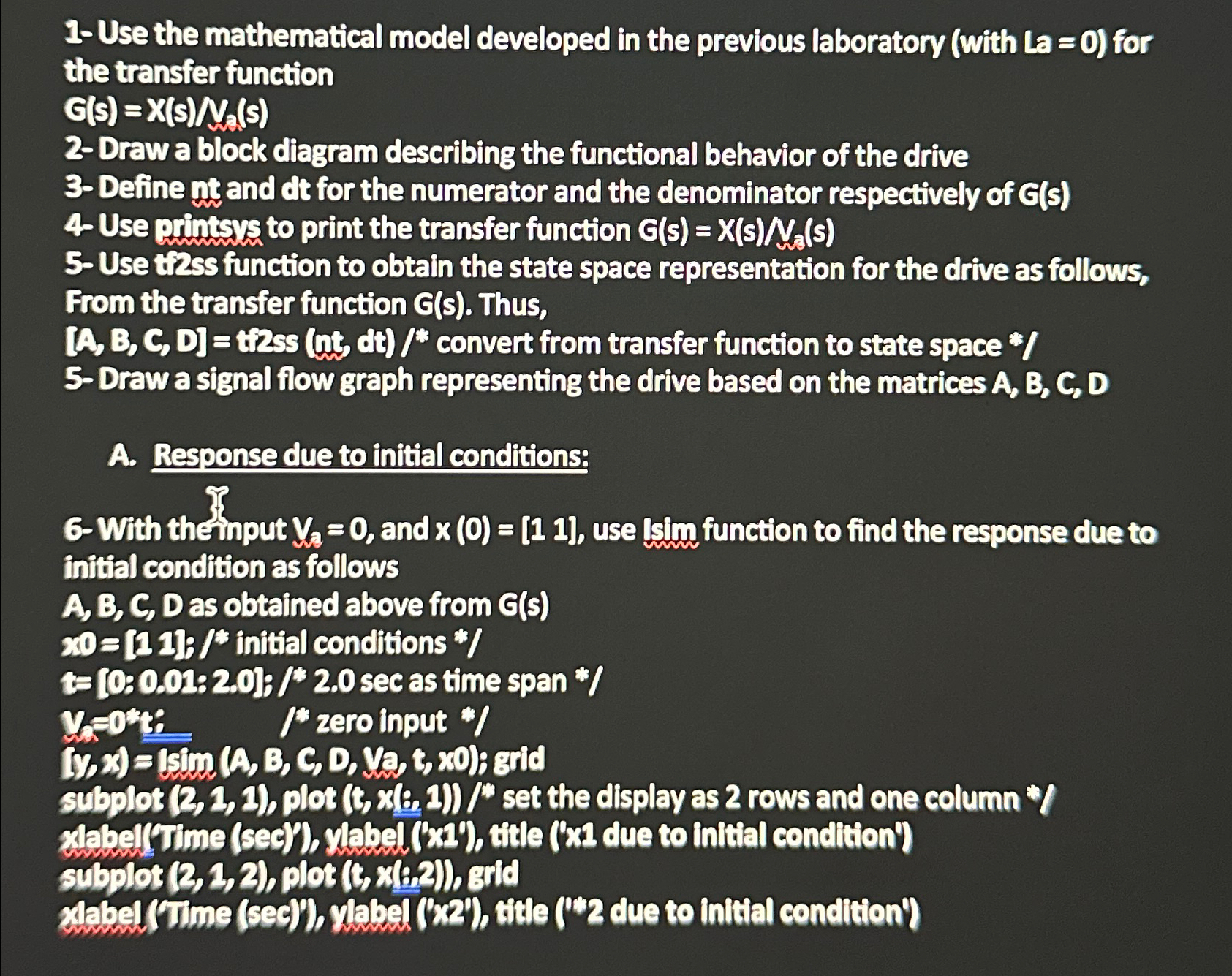 Solved 1- ﻿Use the mathematical model developed in the | Chegg.com