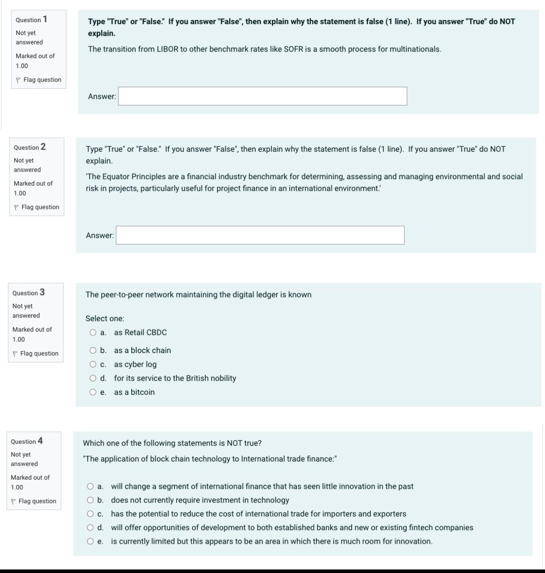 Solved Question 1 Not yet answered Marked out of 1.00 Flag | Chegg.com