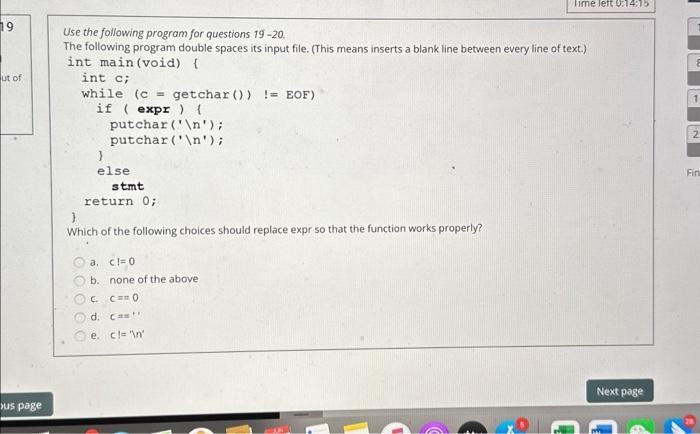 Solved Use the following program for questions 19−20. The | Chegg.com