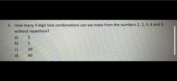 how many possible combinations of 3 numbers 1 2 3